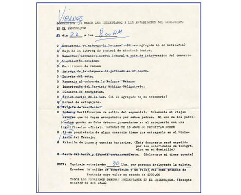 Requisitos para obtener la salida del país