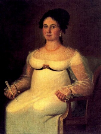 Retrato de Justa de Alto y Bermúdez, por Vicente Escobar. Tempranos 1800s.