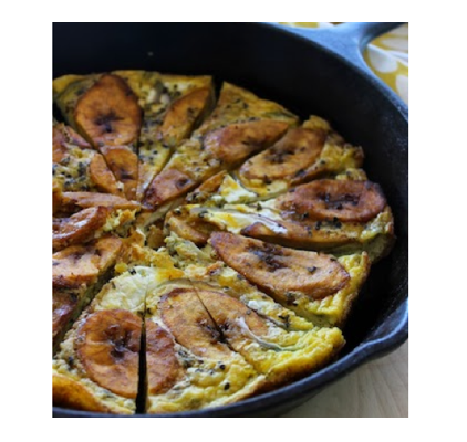 Frittata de plátano macho