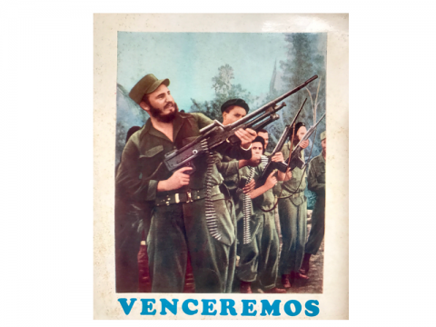 Imagen de propaganda política del Ejército Rebelde y Fidel Castro