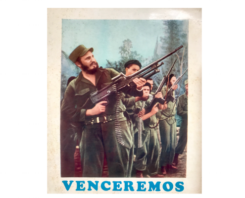 Imagen de propaganda política del Ejército Rebelde y Fidel Castro