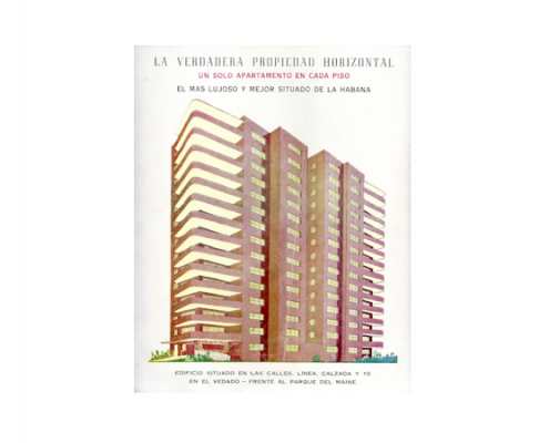 Brochure promocional de un edificio de propiedad horizontal