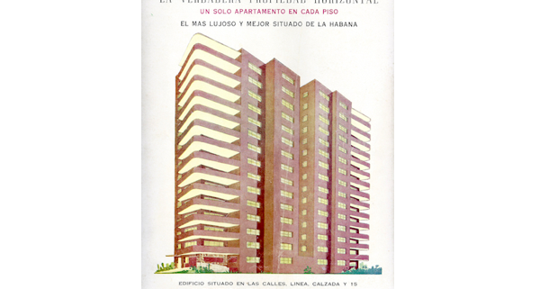 Brochure promocional de un edificio de propiedad horizontal