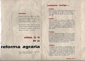 Plegable promocional de la Concentración Campesina