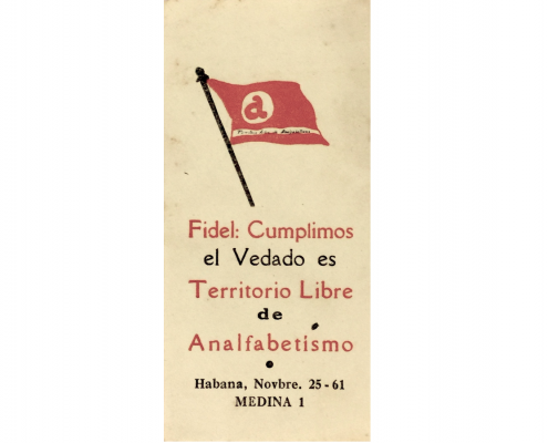 Notificación de territorio libre de analfabetismo