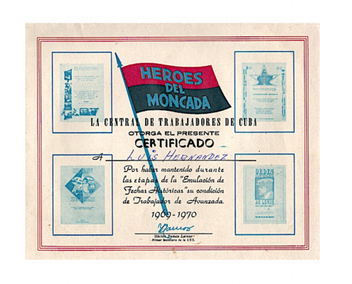 Diploma de trabajador de avanzada
