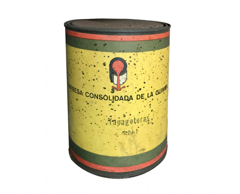 Lata de esmalte tapagoteras
