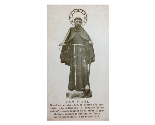 Estampa religiosa de San Fidel